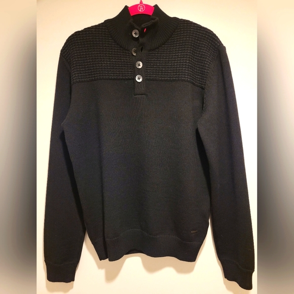 Hugo Boss Other - Hugo Boss men's sweater, size Small, black color, extrafine merino